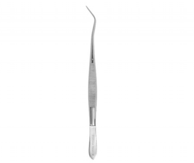 Diagnostic dental tweezers / curved