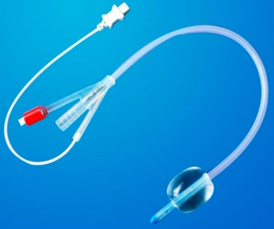 Drainage catheter / temperature monitoring / vesical / balloon