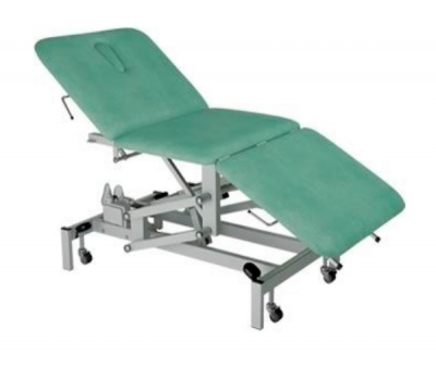 Electric examination table / lifting / with adjustable backrest / height-adjustable