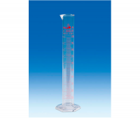 Graduated cylinders, PMP, Class A, tall form, red printed scale