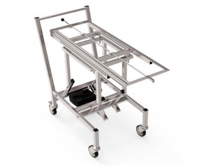 Loading trolley / unloading / stainless steel / electric