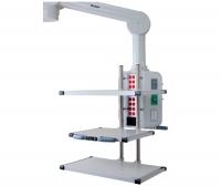 Medical supply pendant / ceiling-mounted / articulated / with column
