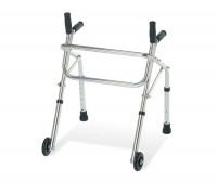 Pediatric walker / height-adjustable / with 2 casters