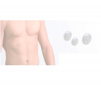 Testicular cosmetic implant / anatomical / silicone